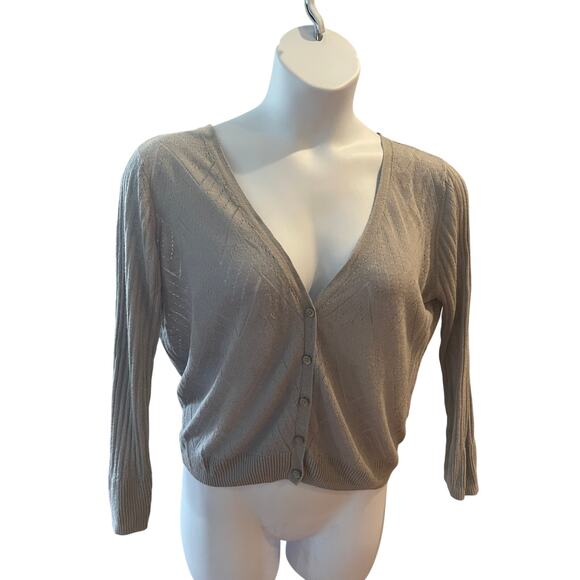 WORTHINGTON, SIZE XL, GRAY CARDIGAN - Picture 2 of 4